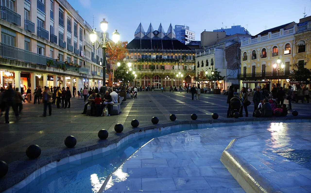 Plaza Mayor de Ciudad Real al anochecer